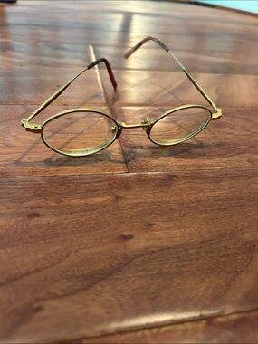 RARE Matsuda Japan Vintage Eyeglasses Antique Gold Round Frame